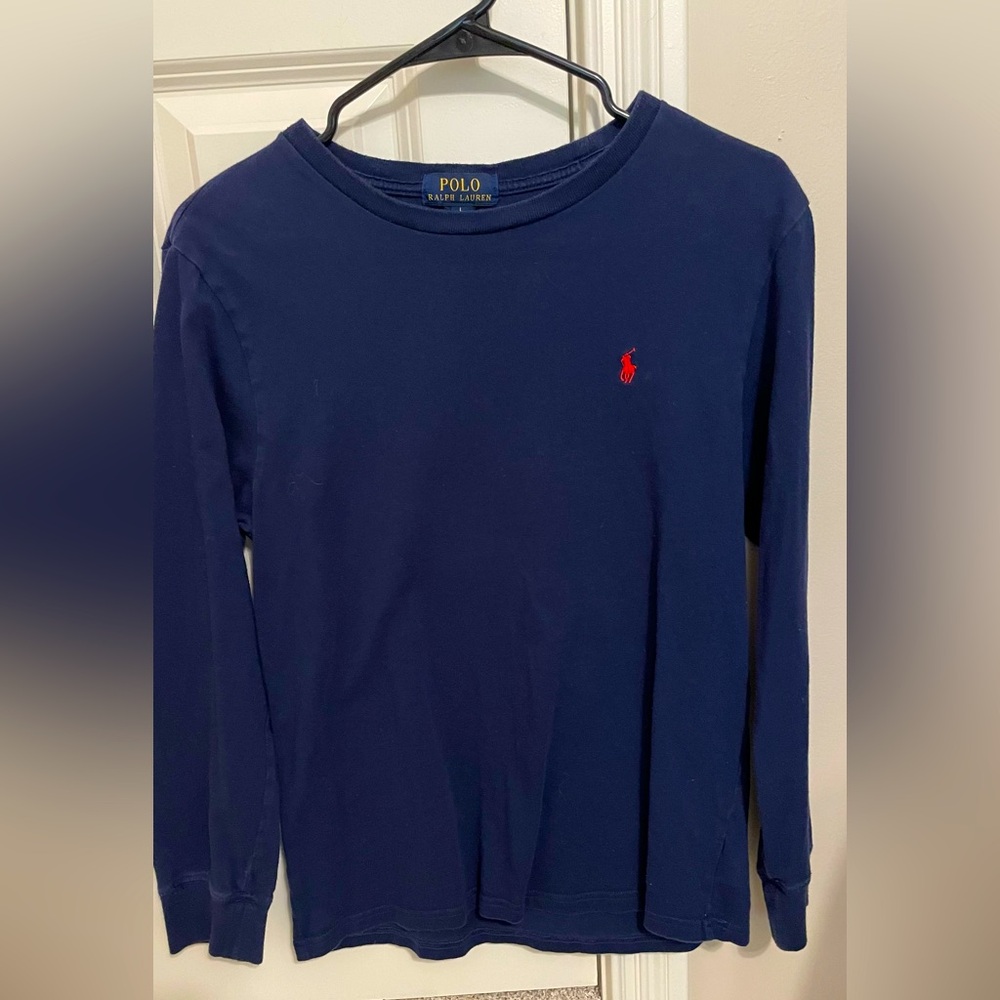 Polo Ralph Lauren Blue Long Sleeved Navy Blue Shirt